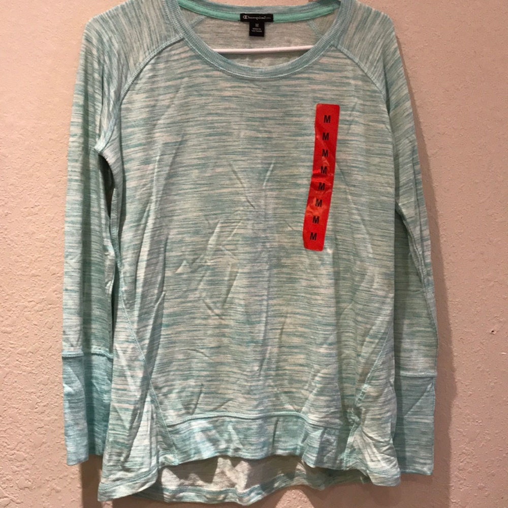 Aqua long sleeve shirt
